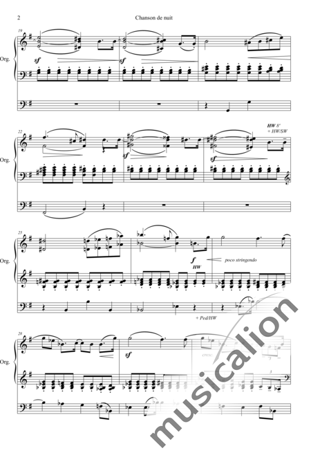 Elgar, Edward: Chanson de Nuit - Orgel>mPed:2