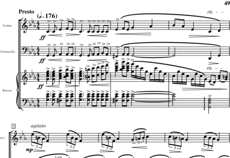 Weinert, Dieter: Piano trio No. 1, 3rd mvt Presto - Violin+Piano+Vlc:0