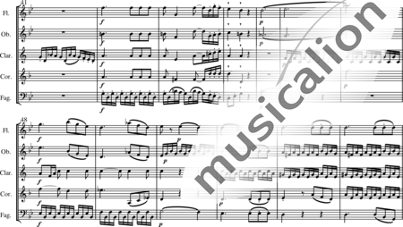 Mozart, Wolfgang Amadeus: Adagio B-Dur - Flute+[Ob+Cl+Bn]+Hn:3