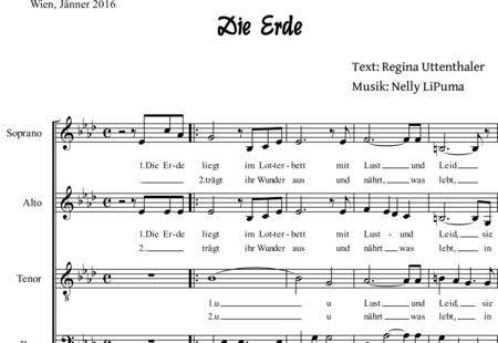 LiPuma, Nelly: Die Erde - Chor>SATB:0
