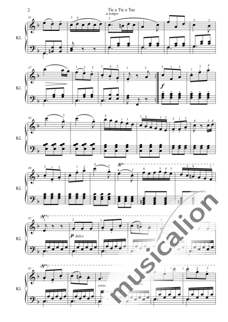 Czerny, Carl: Tic e Tic e Toc mio bel moretto - Klavier:2