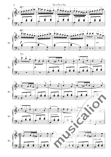 Czerny, Carl: Tic e Tic e Toc mio bel moretto - Klavier:4