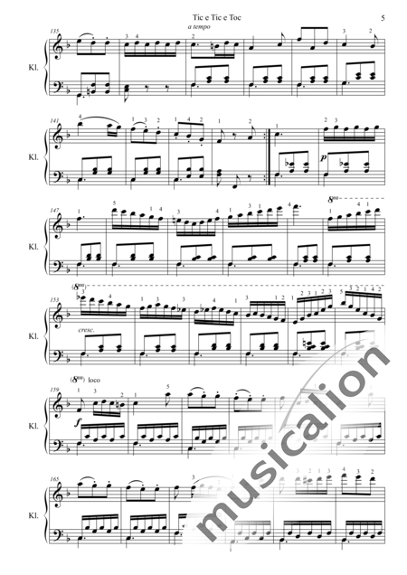 Czerny, Carl: Tic e Tic e Toc mio bel moretto - Klavier:5
