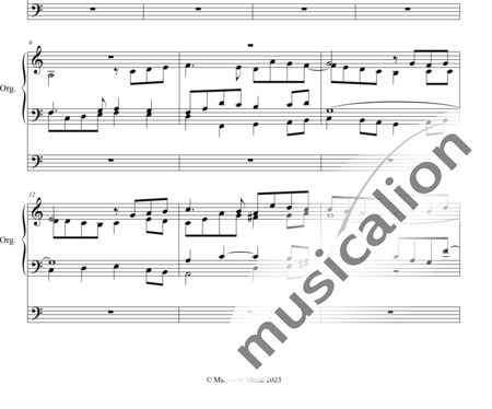 Merkel, Gustav Adolf: Fughette C-major - Órgano>cPed:1