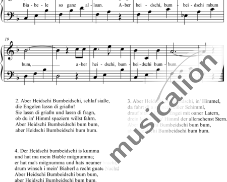 Anonymus, Unknown: Aber heidschi bumbeidschi - Piano:1