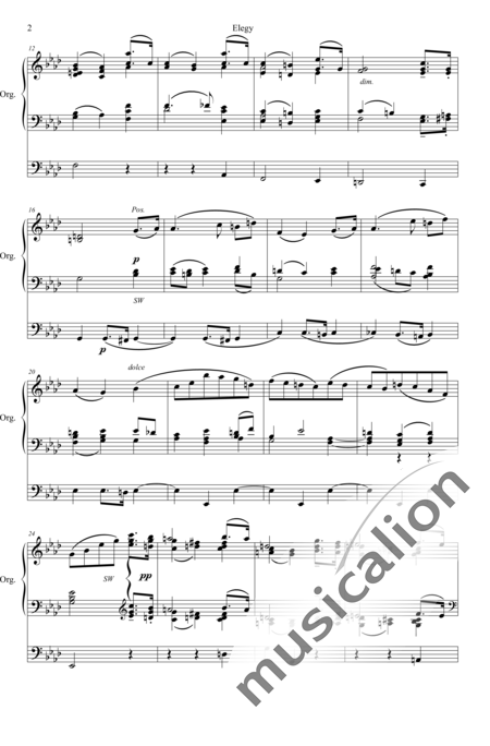 Parry, C.Hubert H.: Elegy - Orgel>mPed:2
