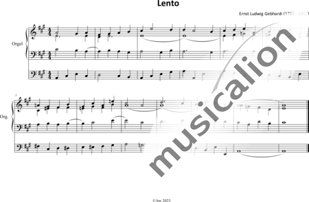 Gebhardi, Ludwig Ernst: Lento A-Dur - Orgel>mPed:0