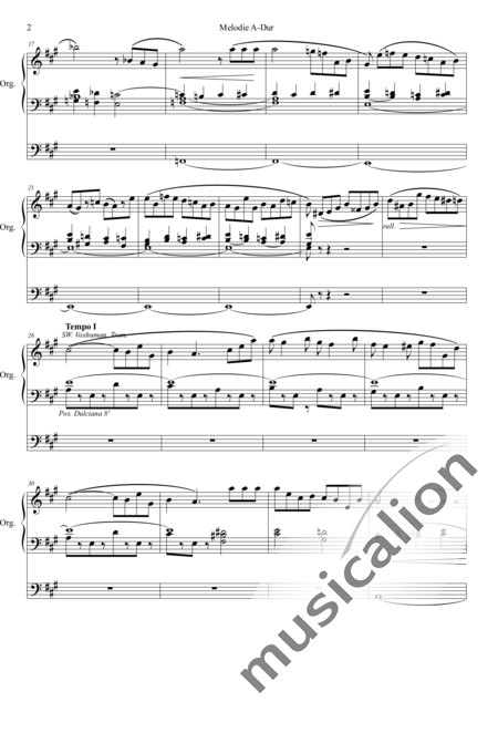 Lefébure-Wély, Louis James Alfred: Melodie A-Dur - Orgel>mPed:2