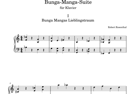 Rosenthal, Robert: Bunga Manga Suite, 1st Movement: Bunga Manga's Favorite Dream - Keyboard:0