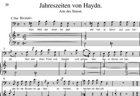 Haydn, (Franz) Joseph: Las estaciones: Aria de  Simon - Solo>bajo+Piano:0