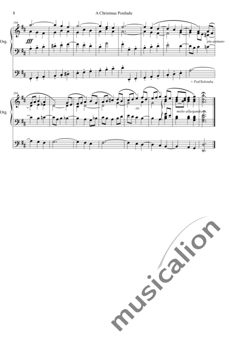 Grace, Harvey: Christmas Postlude - Orgel>mPed:8