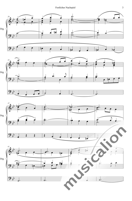 Diebold, Johann: Festive postlude in B-flat major - Órgano>cPed:3
