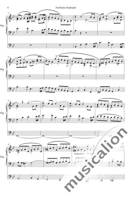 Diebold, Johann: Festive postlude in B-flat major - Órgano>cPed:6