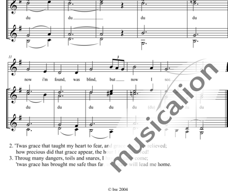 Anónimo, desconocido: Amazing grace - Solo>X+Coro>SSAA:1