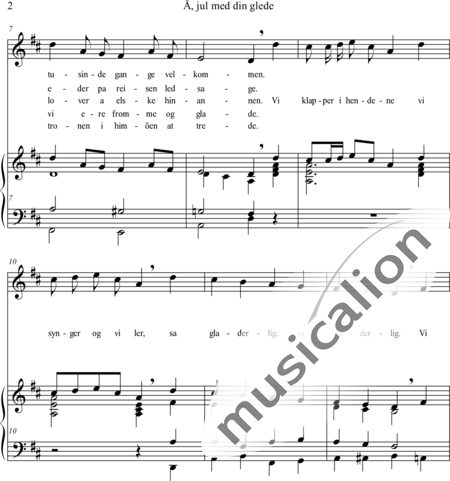 Anónimo, desconocido: A jul med din glede - Solo>X+Piano:2