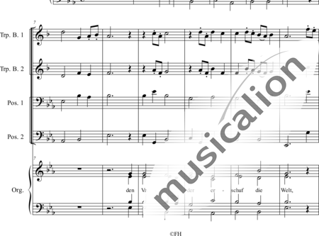 Hanauska, Franz: Freudenberger Bläsermesse - Wir glauben - Chor>SATB+[TrpB2+Pos2]+Org:1