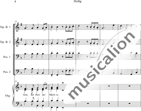 Hanauska, Franz: Freudenberger Bläsermesse - Heilig - Chor>SATB+[TrpB2+Pos2]+Org:4