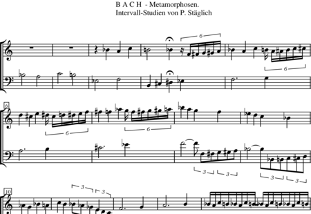 Stäglich, Peter: Intervall-Studien. Bach-Metamorphosen - Klavier:0