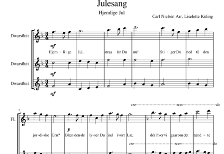 Nielsen, Carl : Julesang (Hjemlige Jul, straaler Du nu!) - Flauta 3:0