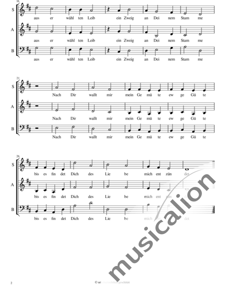Composer, Minus: Wie schön leuchtet der Morgenstern EG 70;3 - Chor>SAB:2