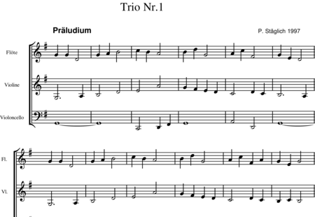 Stäglich, Peter: Trio Nr. 1 - Flöte+[Vl+Vc]:0