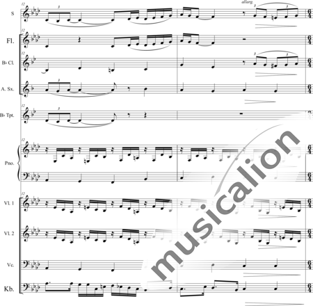 Villa-Lobos, Heitor: Bachianas Nr. 5 - Solo>Sop+[Vl2]+Kl+[KlarB]+[Vc+Kb]+TrpB+[SxEs+Fl]:6