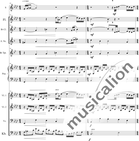 Villa-Lobos, Heitor: Bachianas Nr. 5 - Solo>Sop+[Vl2]+Kl+[KlarB]+[Vc+Kb]+TrpB+[SxEs+Fl]:7