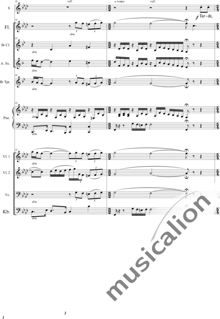 Villa-Lobos, Heitor: Bachianas Nr. 5 - Solo>Sop+[Vl2]+Kl+[KlarB]+[Vc+Kb]+TrpB+[SxEs+Fl]:14