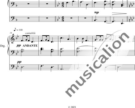 Schäfer, Martina: Wyborada - Orchesterfassung - II. Satz-Geburt - Solo>Alt/Bass+Chor>SSAATB+[TrpC+Pos]+Org+[Tb]:1