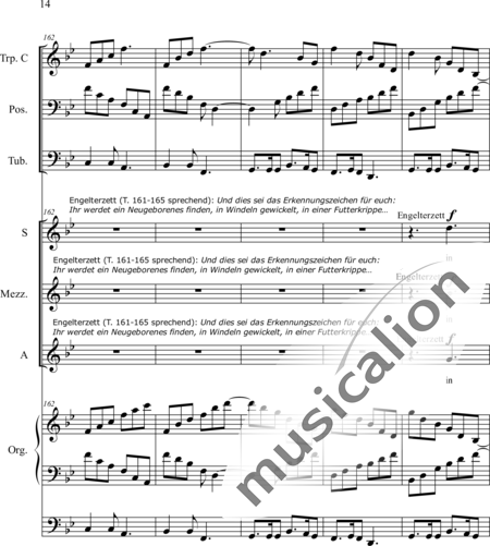 Schäfer, Martina: Wyborada - Orchesterfassung - II. Satz-Geburt - Solo>Alt/Bass+Chor>SSAATB+[TrpC+Pos]+Org+[Tb]:14