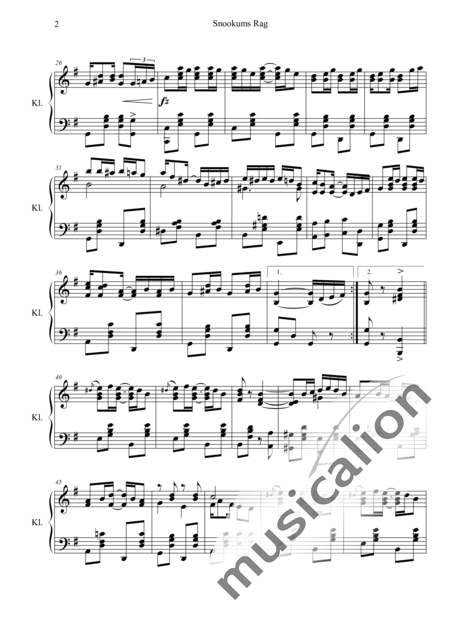 Johnson, Charles Leslie: Snookums Rag - Klavier:2