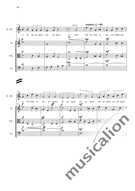 Schäfer, Martina: Wyborada - String Version - IV. Movement - Solo>sop/alt2/ten/bass2+Choir>SAATBB+[Vln+Vla+Vlc]:14