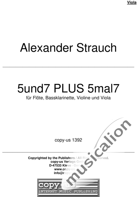 Strauch, Alexander: 5und7 PLUS 5mal7 - Flöte+Klar+[Vl+Vla]:59