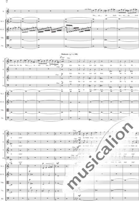 Schäfer, Martina: Wyborada - String version - III. Movement: Escape, No. 1-Child Murder - Solo>sop2/alt2/ten/bass2+Choir>SSAATBB+[Vln2+Vla+Vlc+Db]:2