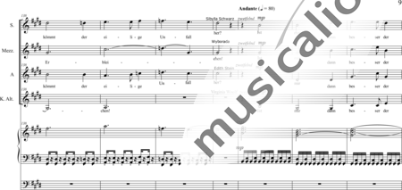 Schäfer, Martina: Wyborada - Organ Version - I. Movement - Annunciation - Solo>sop/alt/ten/bass+Choir>SSAATB+Orgwp:8
