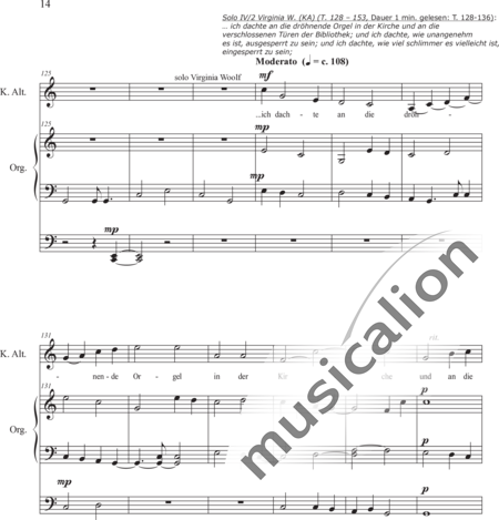 Schäfer, Martina: Wyborada - Orgelfassung - IV. Satz Fusswaschungen IV.1. Fusswaschungen 1 - Solo>Sop/Alt/Ten/Bass+Chor>SAATBB+OrgmP:14