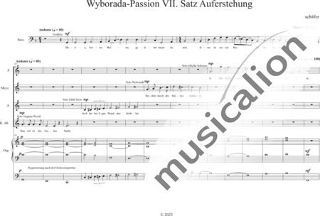 Schäfer, Martina: Wyborada - Orgelfassung - VII. Satz Auferstehung - Solo>Sop/Alt/Ten/Bass+Chor>SSAATBB+OrgmP:0