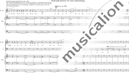 Schäfer, Martina: Wyborada - Orgelfassung - VII. Satz Auferstehung - Solo>Sop/Alt/Ten/Bass+Chor>SSAATBB+OrgmP:6