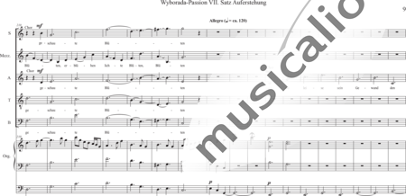 Schäfer, Martina: Wyborada - Orgelfassung - VII. Satz Auferstehung - Solo>Sop/Alt/Ten/Bass+Chor>SSAATBB+OrgmP:8