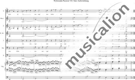 Schäfer, Martina: Wyborada - Orgelfassung - VII. Satz Auferstehung - Solo>Sop/Alt/Ten/Bass+Chor>SSAATBB+OrgmP:10