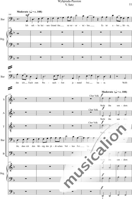 Schäfer, Martina: Wyborada - Orgelfassung - V. Satz: Pontius Pilatus - Solo>Sop/Alt/Ten/Bass+Chor>SSAATBB+Pauken+OrgmP:11