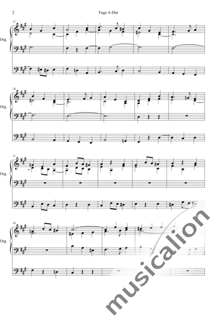 Albrechtsberger, Johann Georg: Fugue in A Major - Organ>wped:2