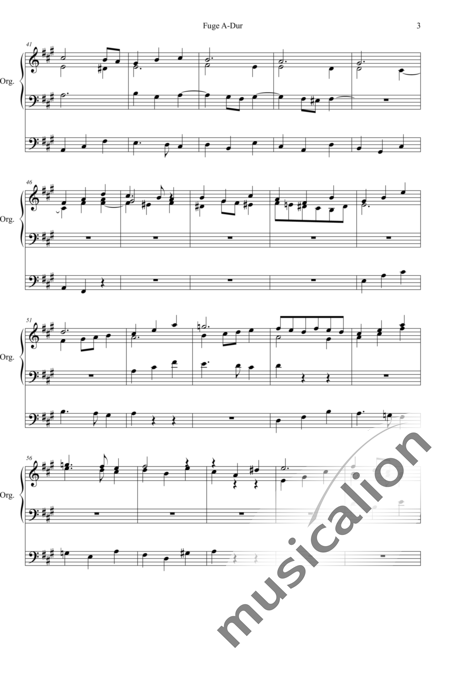 Albrechtsberger, Johann Georg: Fugue in A Major - Organ>wped:3