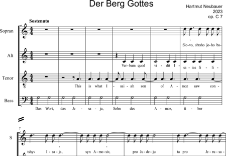 Neubauer, Hartmut: El Monte de Dios - Coro>SSAATTBB+Percusión 2:0