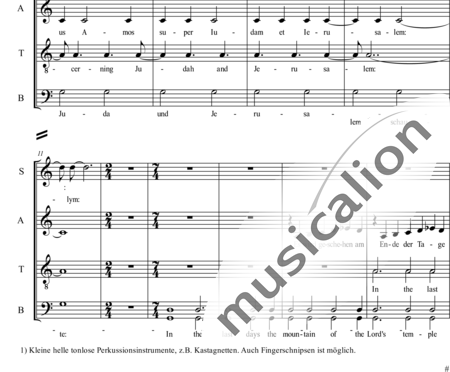 Neubauer, Hartmut: El Monte de Dios - Coro>SSAATTBB+Percusión 2:1