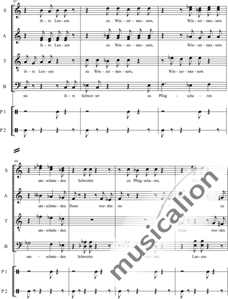 Neubauer, Hartmut: El Monte de Dios - Coro>SSAATTBB+Percusión 2:7