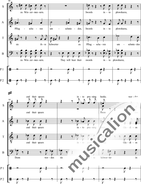 Neubauer, Hartmut: El Monte de Dios - Coro>SSAATTBB+Percusión 2:8
