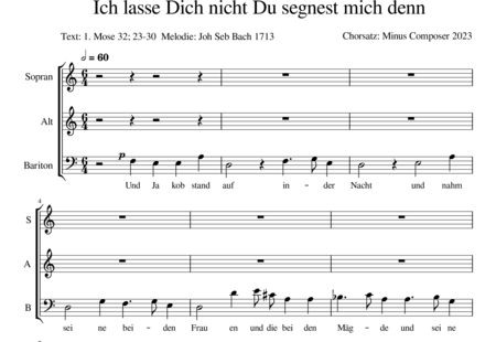 Composer, Minus: Ich lasse Dich nicht - Chor>SAB:0
