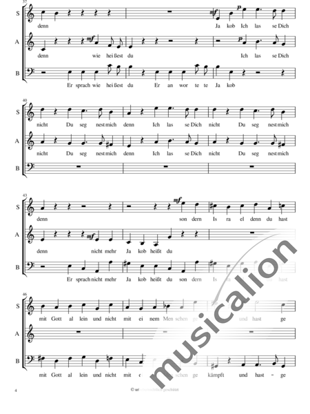 Composer, Minus: Ich lasse Dich nicht - Chor>SAB:4