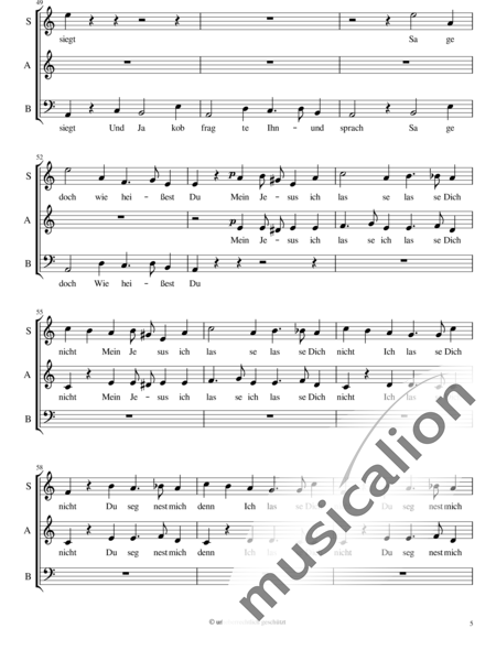 Composer, Minus: Ich lasse Dich nicht - Chor>SAB:5